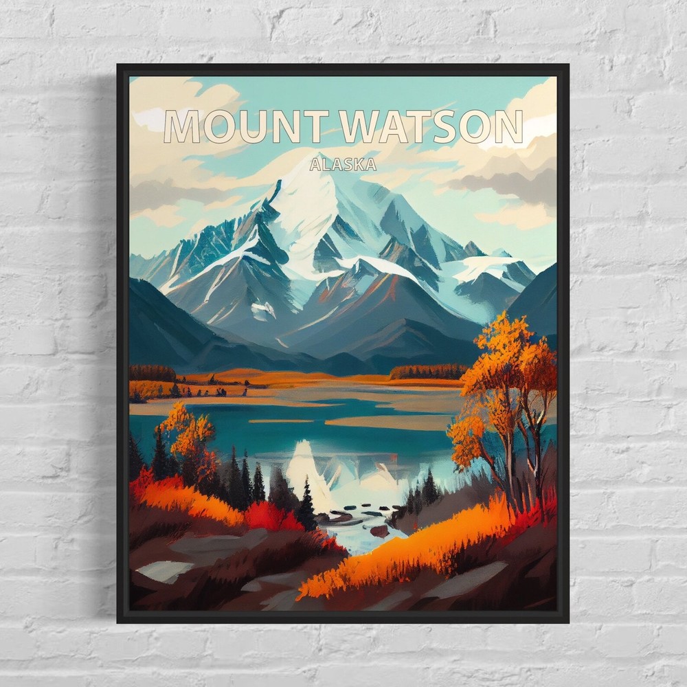 Mount Watson Alaska Art Print Mount Watson Wall Art Painting Mount Watson