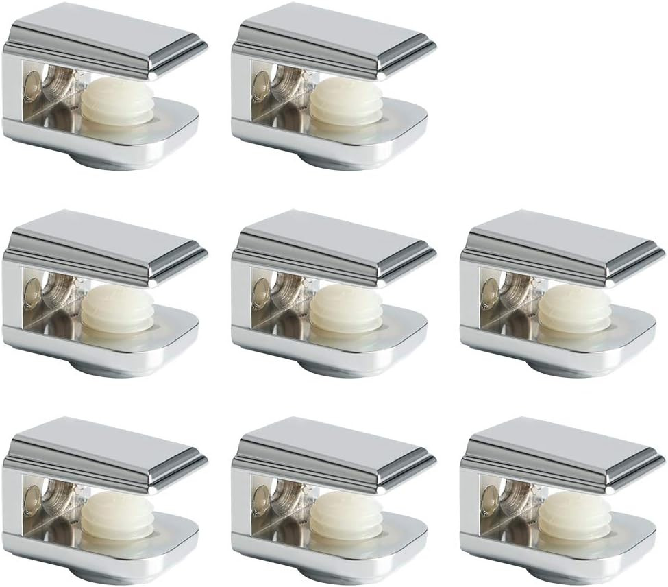 Glass Shelf Brackets,Adjustable Clamp Brackets for Shelves,Wall Mount Clamps for