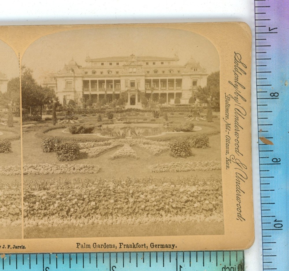 Palm Gardens Frankfort Germany Jarvis Underwood Stereoview