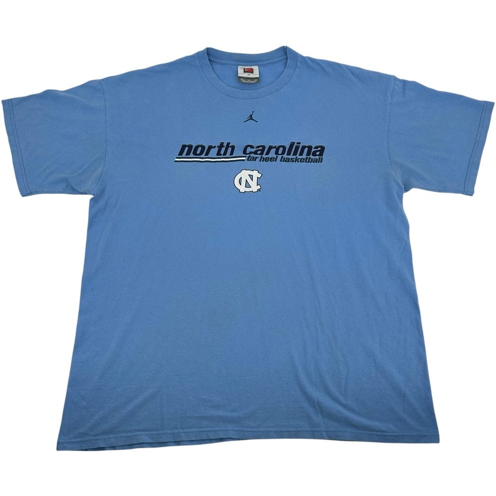VTG y2k Mens Blue Nike Jordan NCAA North Carolina Tar Heels Basketball T Shirt