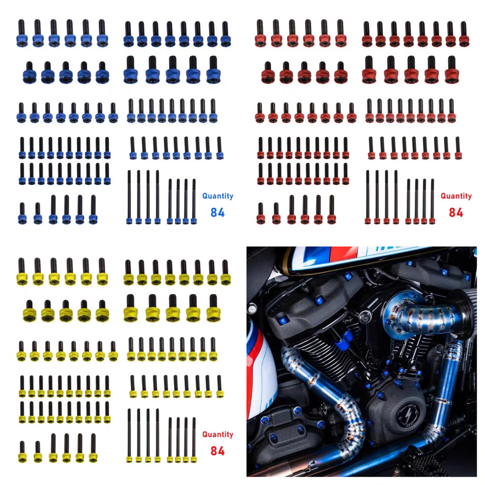 Stainless Steel Engine Bolt Screw Kit Set For Harley M8 Softail 18-25 Touring