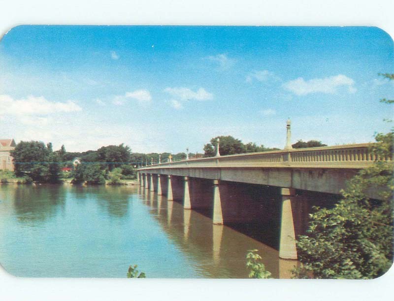Pre-1980 BRIDGE SCENE Dixon - Near Rockford Illinois IL d4402