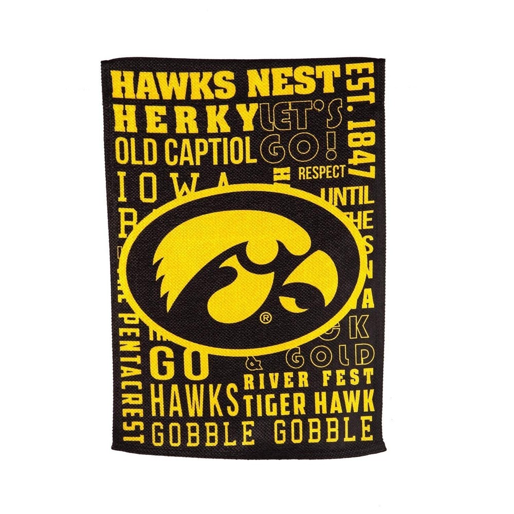 University of Iowa Hawkeyes Premium Double Sided Garden Flag Banner, Fan...