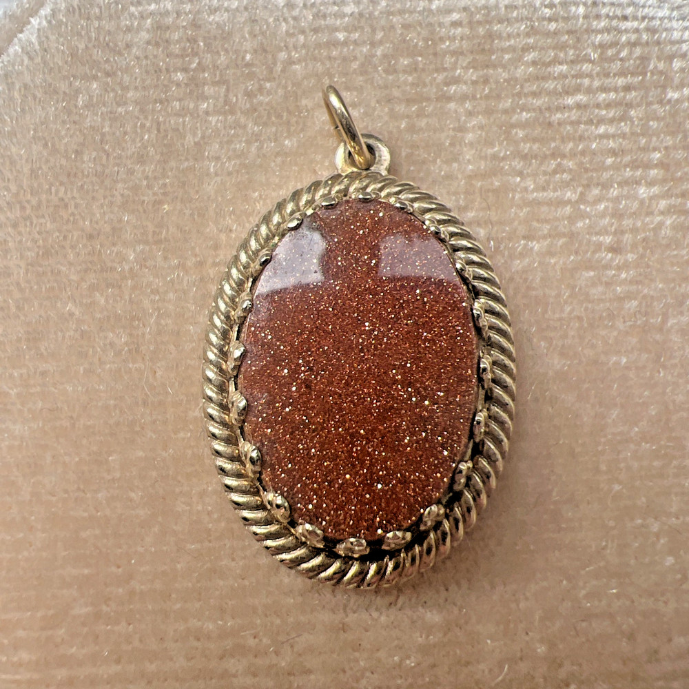 Vintage  Goldstone Pendant