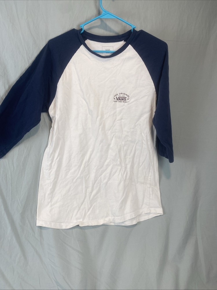 White 3/4 Sleeve Vans Tee Men’s Small