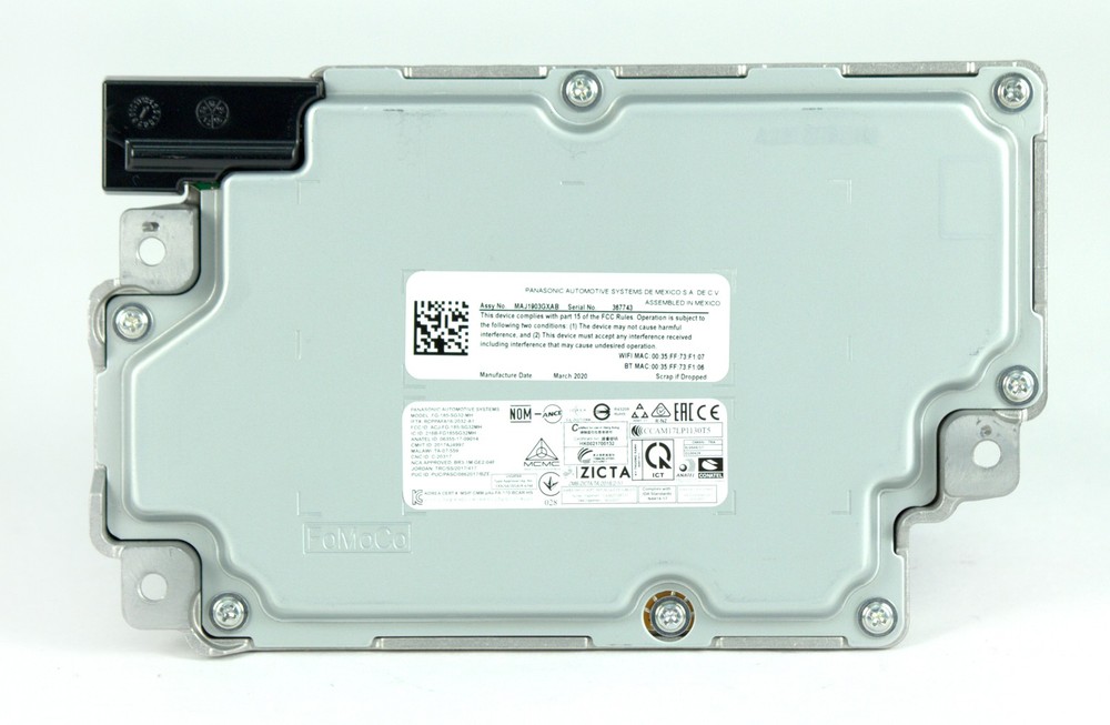 2018-2020 Ford Fusion Voice Recognition SYNC Module Model Number LS7T-14G370-BBH