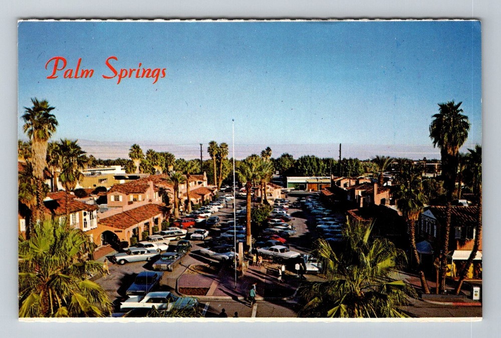 Palm Springs, CA-California, Plaza Shopping Center Palm Canyon Vintage Postcard