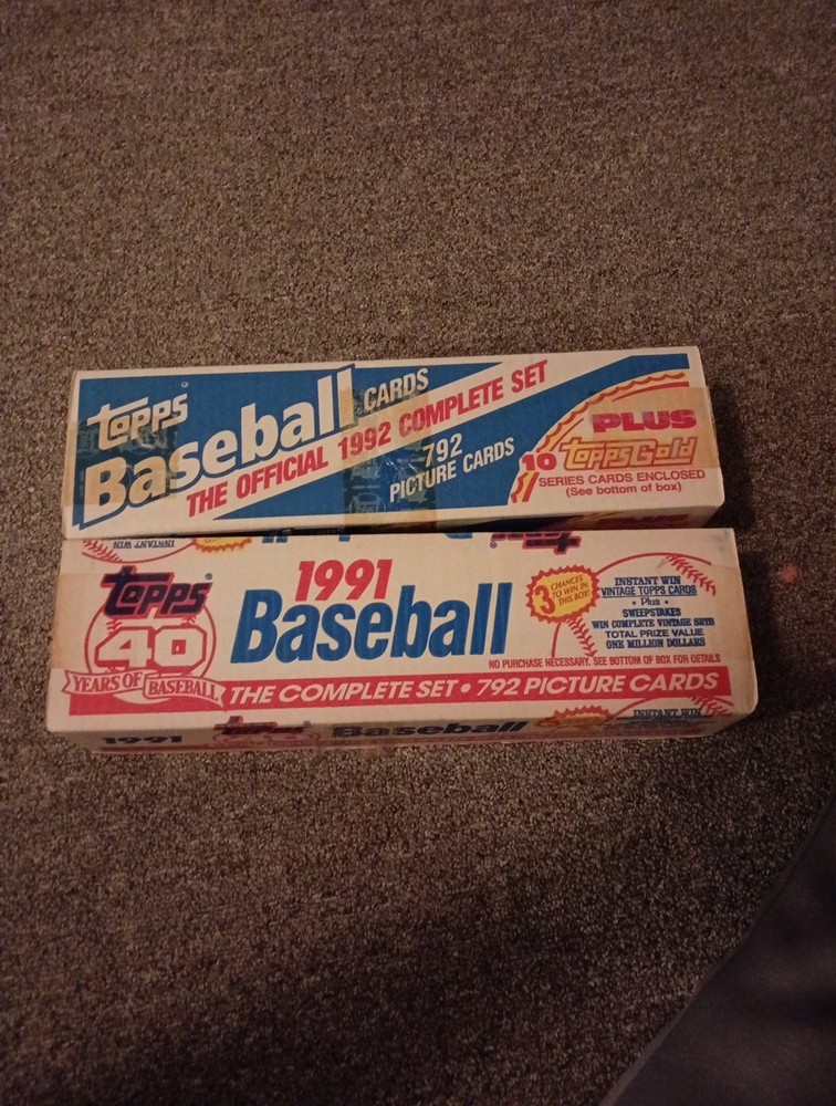 1991 1992 Topps Baseball Complete Set