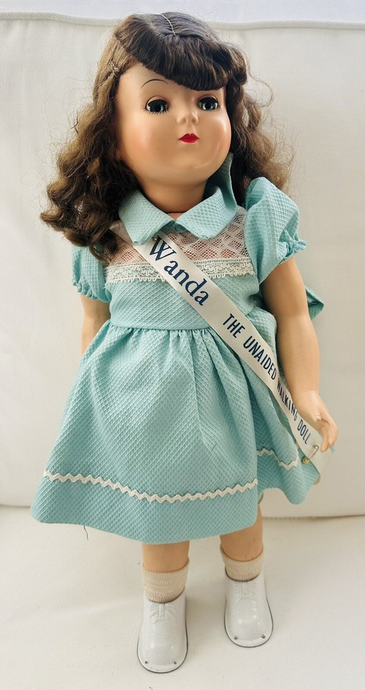 Wanda The Walking Doll Advance Doll & Toy 1950's Hard Plastic Wind-Up DOLL