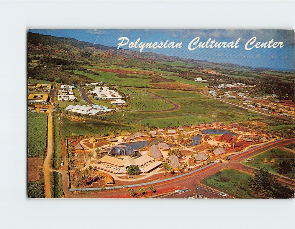 Postcard Aerial View Polynesian Cultural Center Oahu Hawaii USA