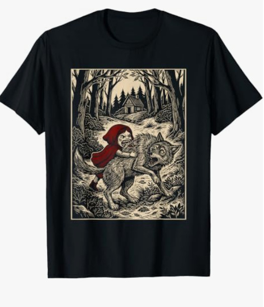 Little Red Riding Hood Humor of Inverted Stories T-Shirt
