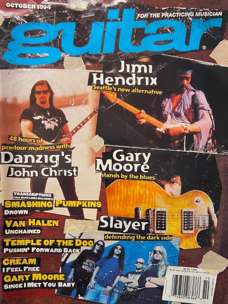 Guitar For The Practicing Musician Magazine October 1994 Danzig Slayer Hendrix