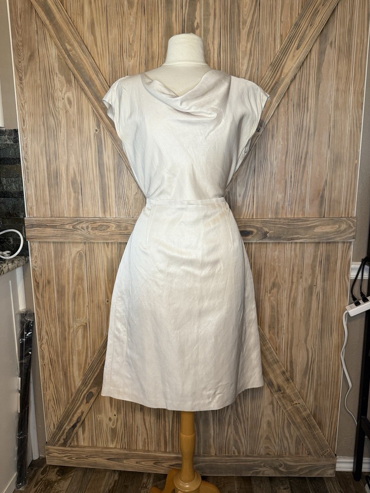 Banana Republic Mad Men Women Cream Casual Dress Size 12