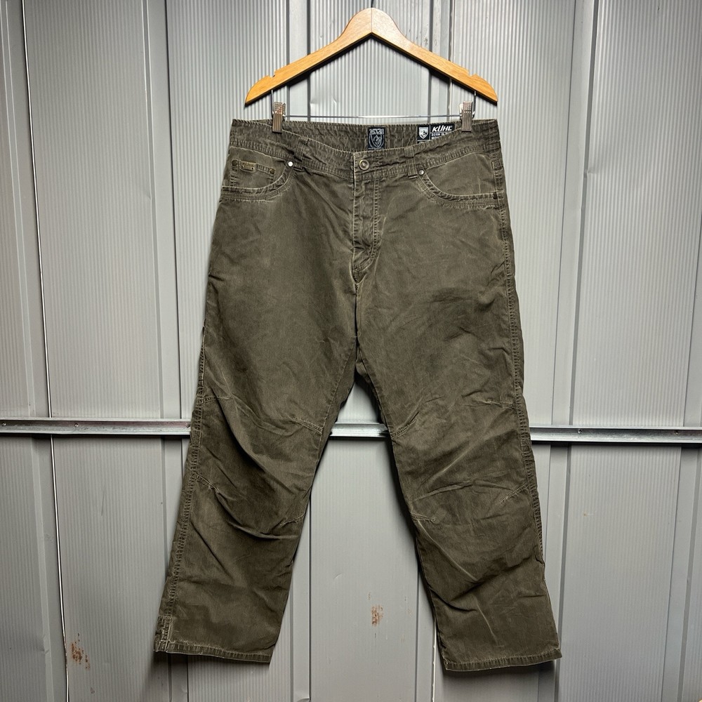 Kuhl Pants Men 36 X 30 Khaki Rydr Canvas Outdoor Faded Workwear Hiking Dry Brush