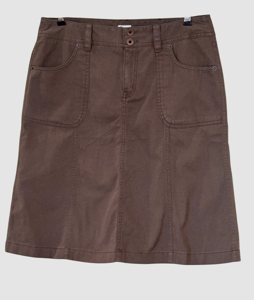 Bass Women's Women's Skirt Brown Pockets Zip Size 8 NWT