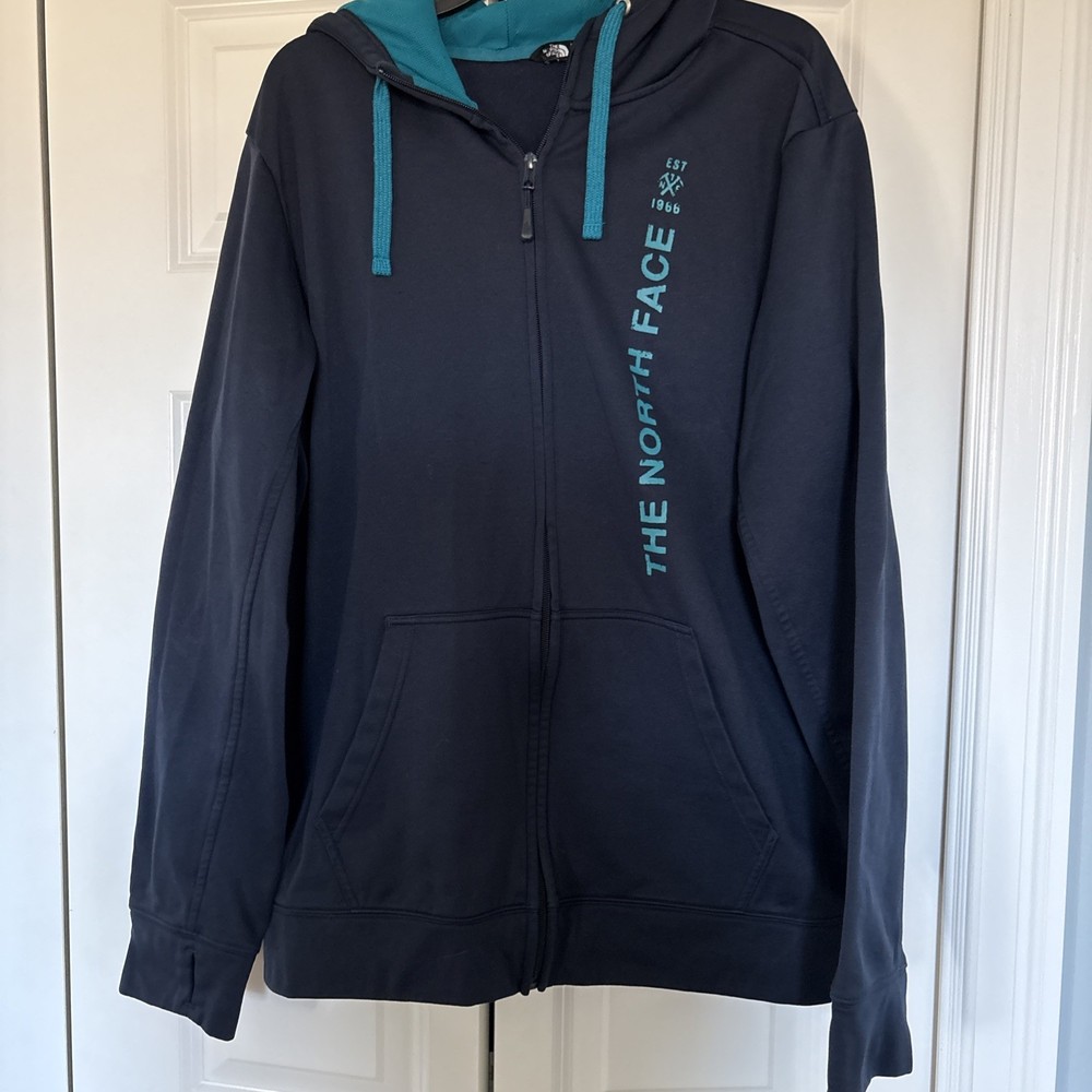The North Face Men's Full Zip Hooded Jacket Size XL Navy
