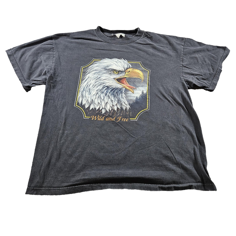 Vintage Bike Week Daytona Shirt Mens Large Black Eagle Wild And Free 2000s Biker