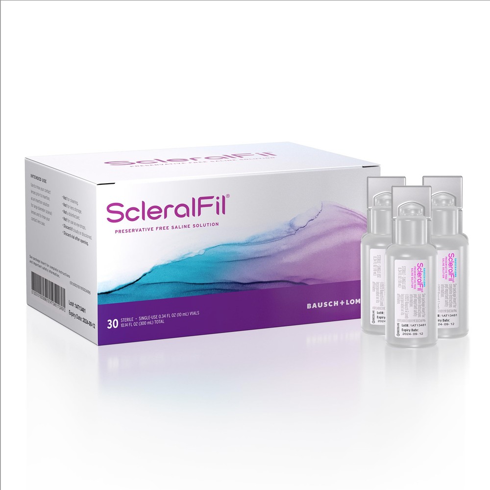 ScleralFil Saline Solution for Scleral, Soft, & Rigid Gas Permeable Lenses, B...