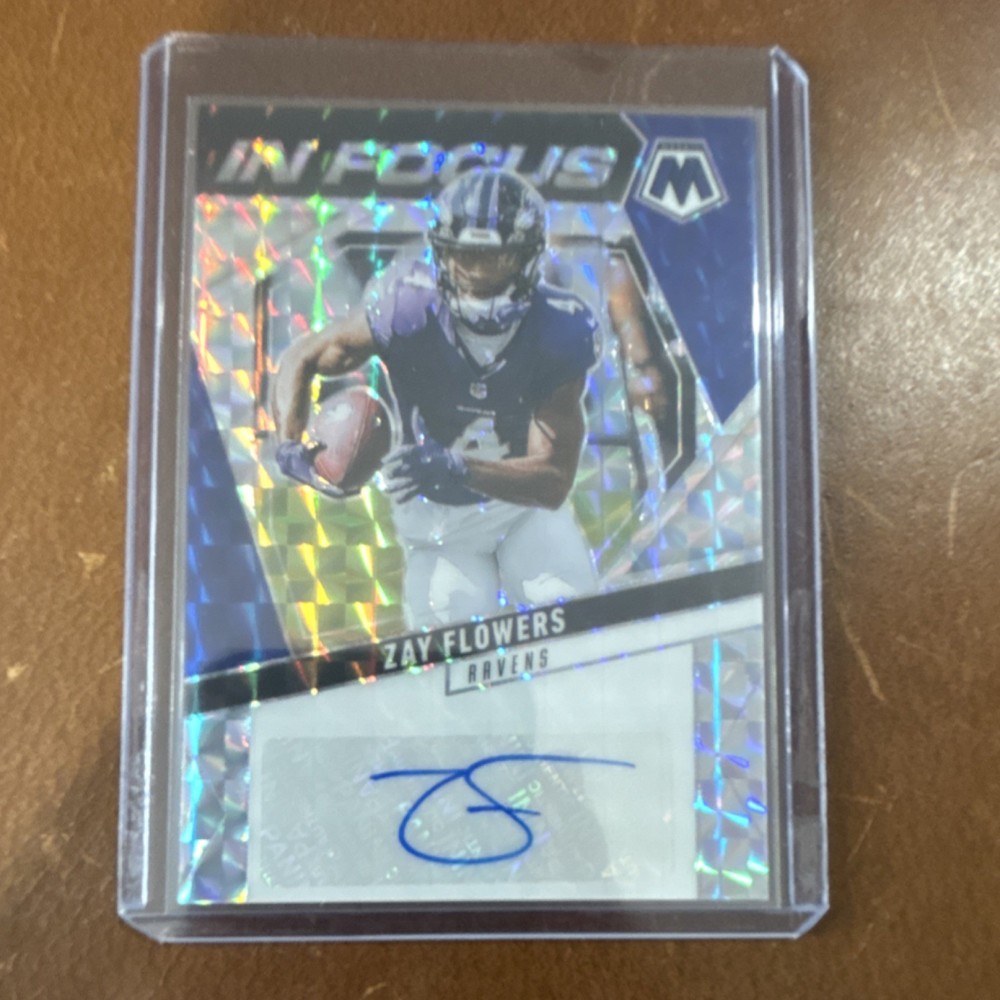 2025 Panini Mosaic In Focus Signatures Zay Flowers Autograph #IFS-ZFS Ravens