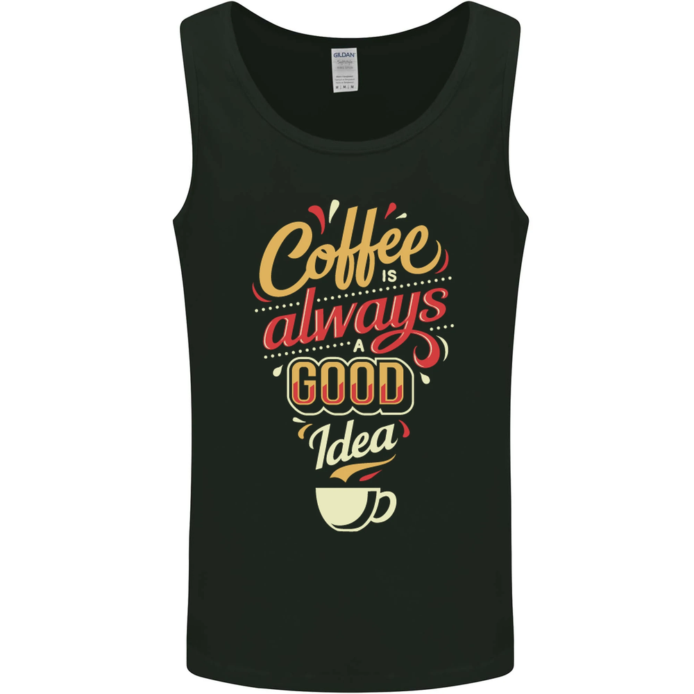 Funny Coffee Lover Sleeveless Vest Tank Top for Men