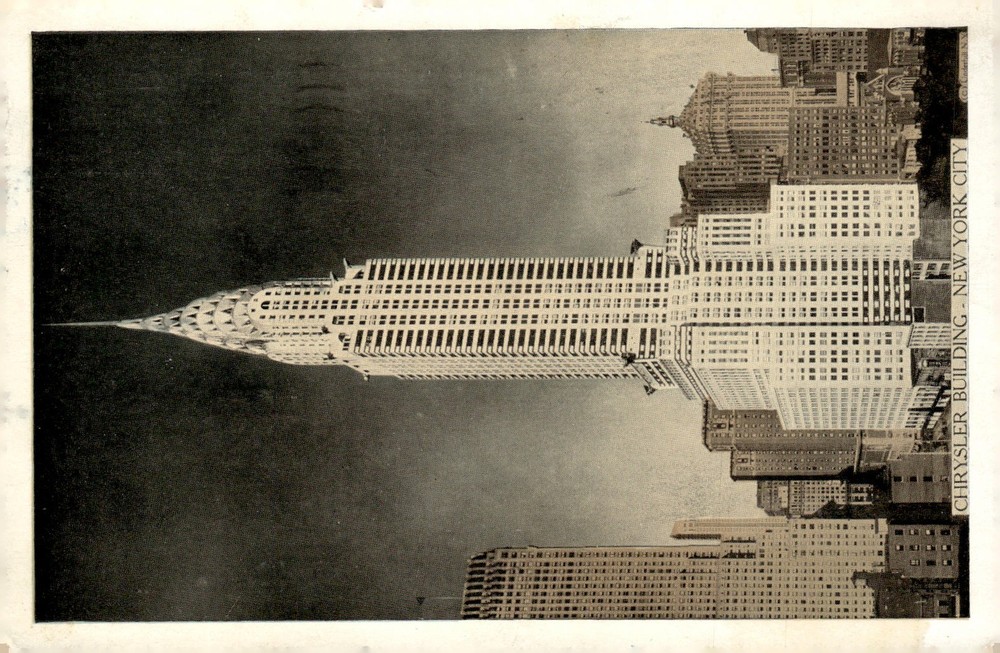 1931 Chrysler Building New York City NY Art Deco Real Photo Postcard RPPC