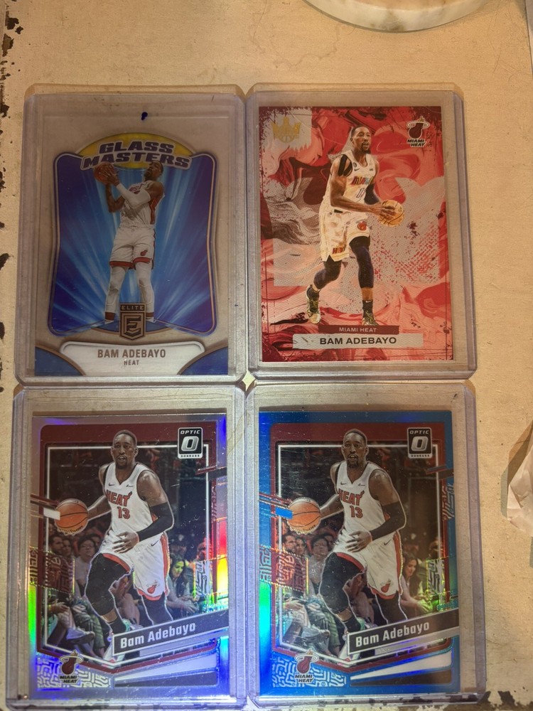 2023-24 Bam Adebayo NBA Card Lot Optic Glass Master Court Kings Heat /249