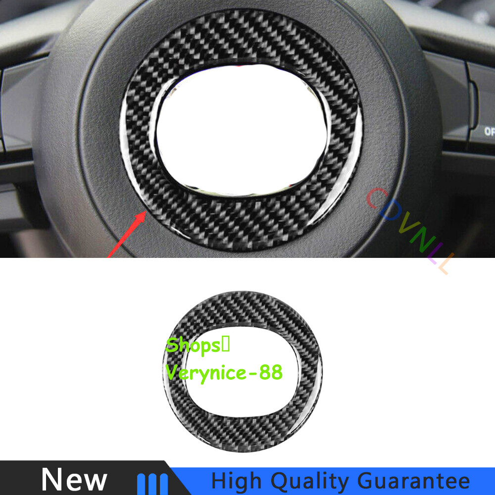 For Mazda CX-5 2017-2021 Real Carbon Fiber Inner Steering Wheel Horn Ring Trim