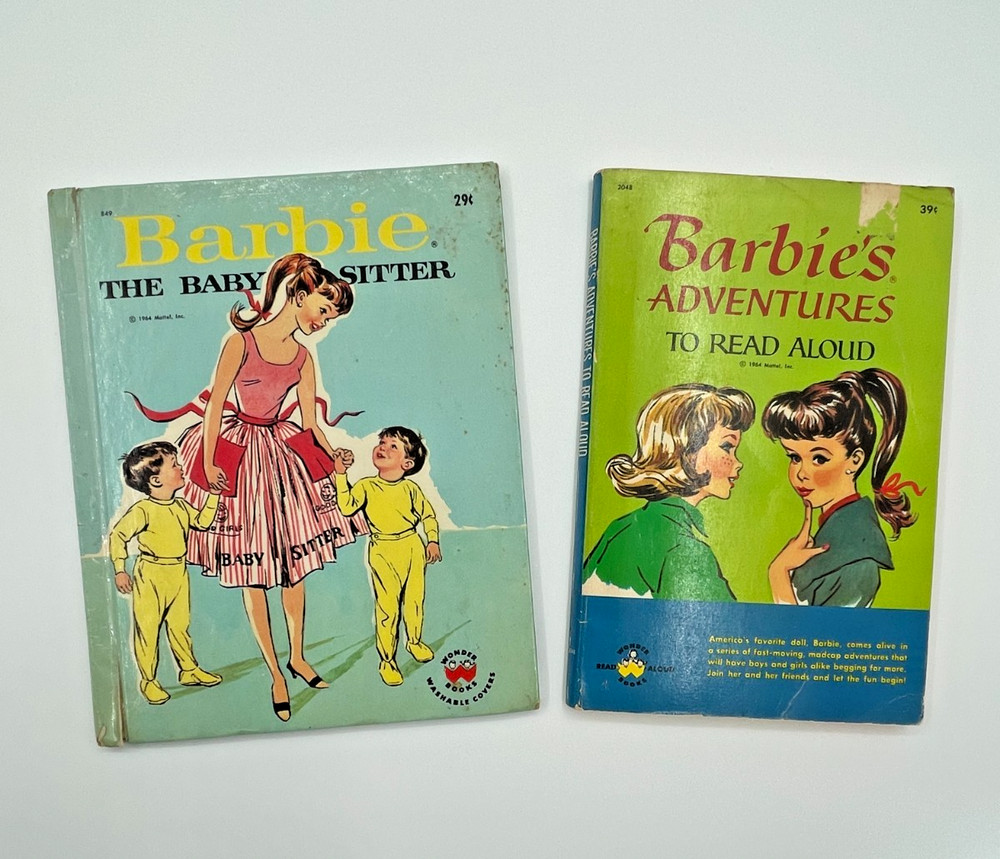 Vintage! 1964 Barbie + 1977-2002 Mixed Editions Wonder Books & Collection Lot