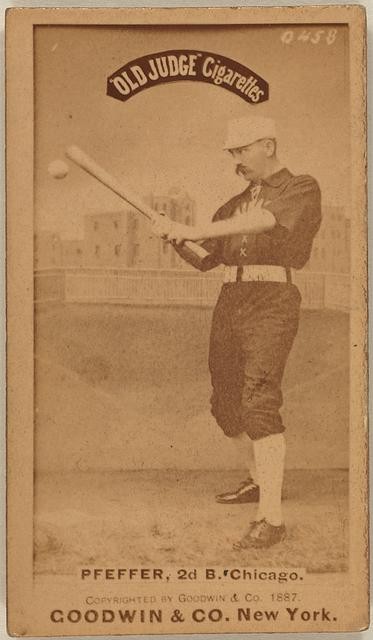 Photo:Fred Pfeffer, Chicago White Stockings, baseball,1887