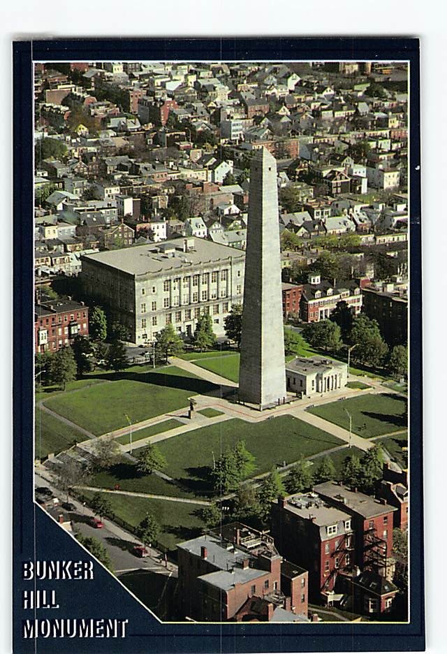 Postcard Bunker Hill Monument Boston Massachusetts USA