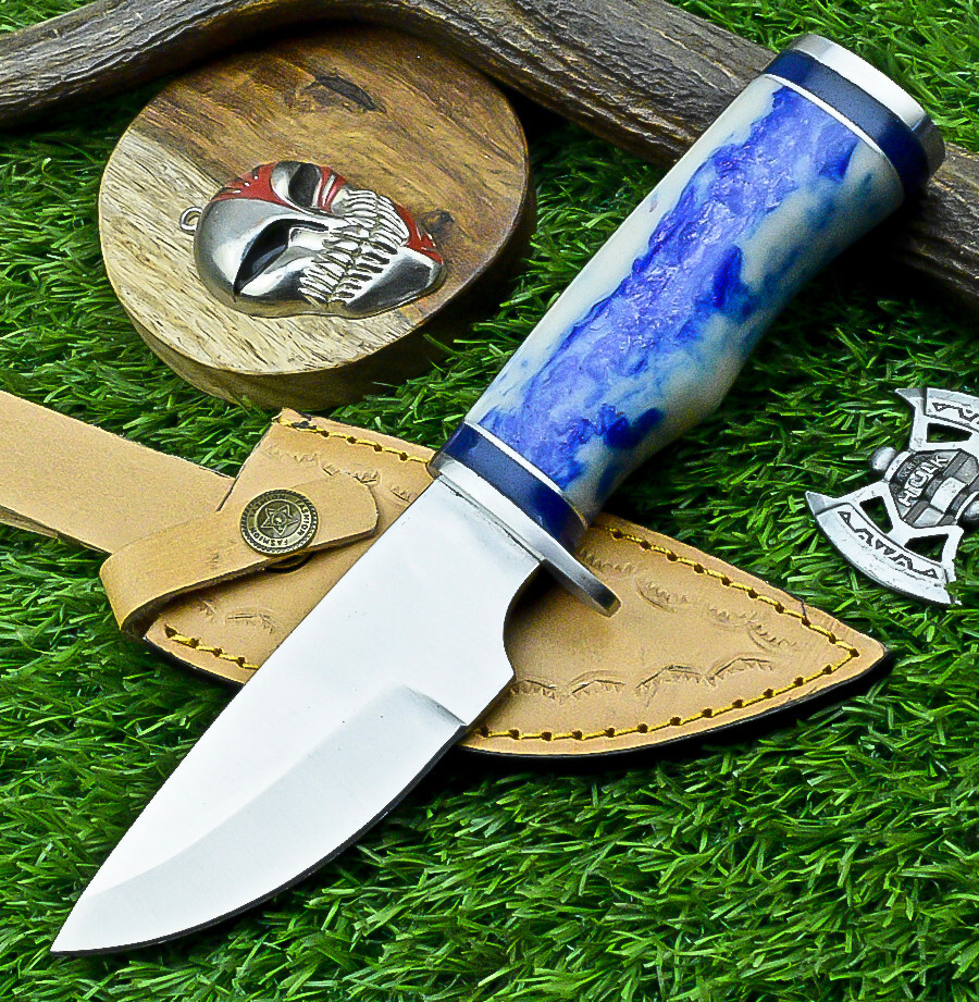 Custom Hand Forged J2 Steel Blade skinning Knife, Hunting CAMPING Knife- UN-7333