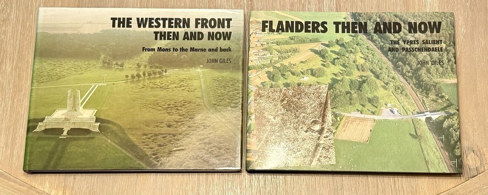 The Western Front (1992) & Flanders Then and Now (1987) by John Giles HC / DJ