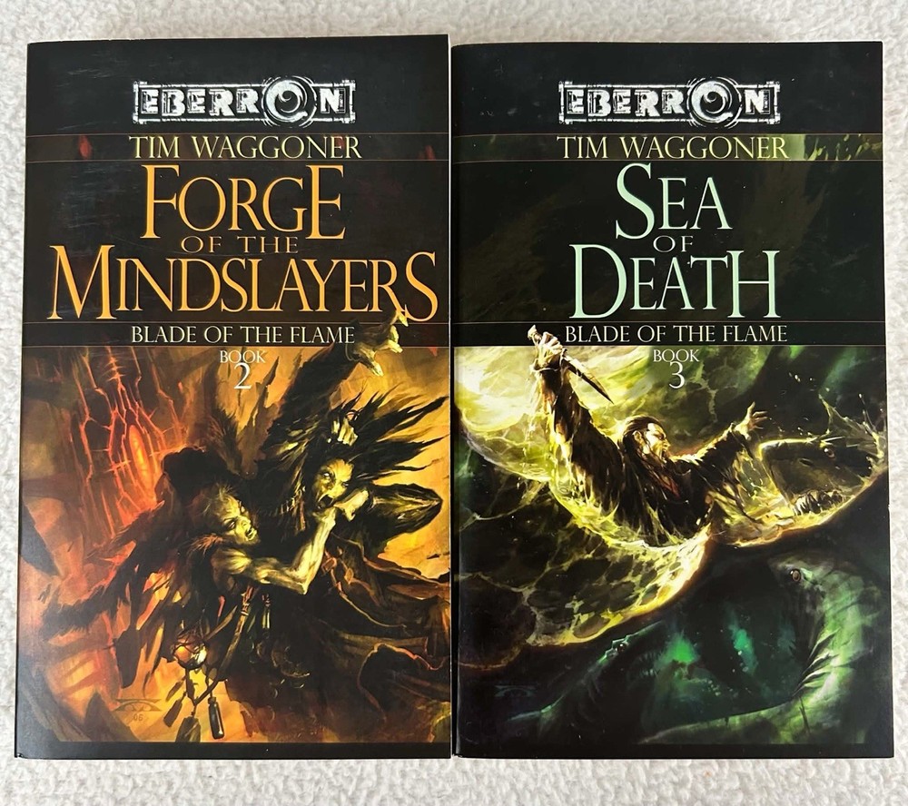 Eberron Blade of the Flame Books 2 & 3 Tim Waggoner D&D 1st Edition Printing Lot