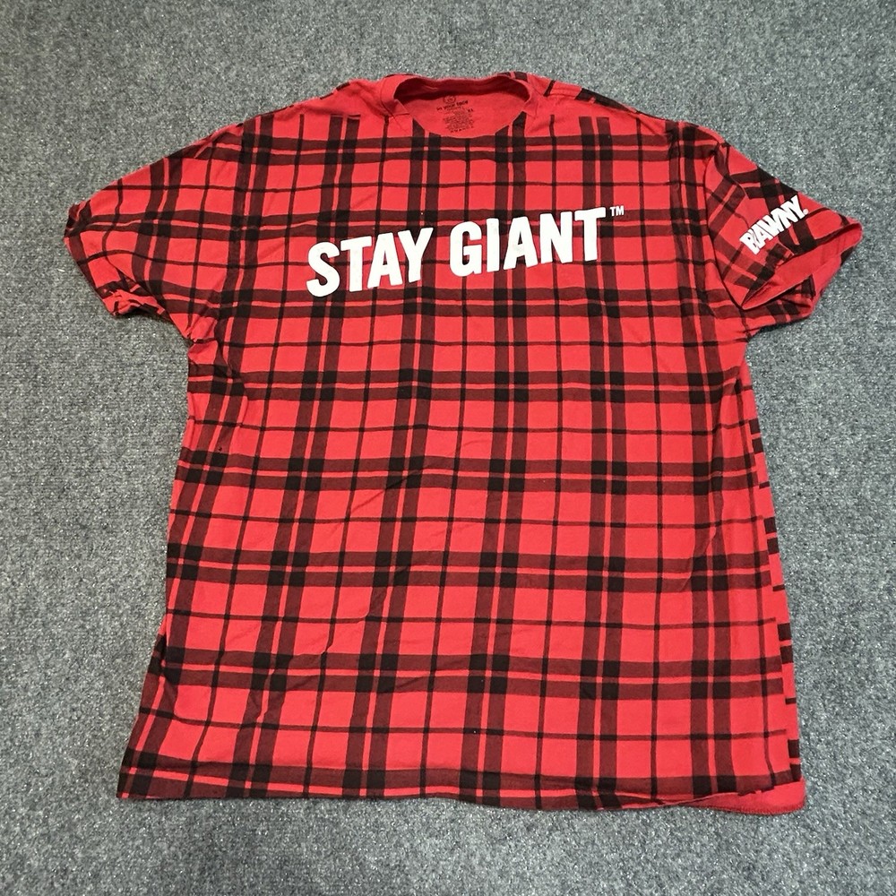 Brawny Paper Towel Stay Giant Flannel Print T-Shirt XL Unisex Red Black