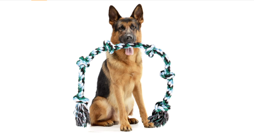 Giant Dog Rope Chew Toys for Extra Large Dogs - 42 Inch, 6 Knot Tough Benefits N