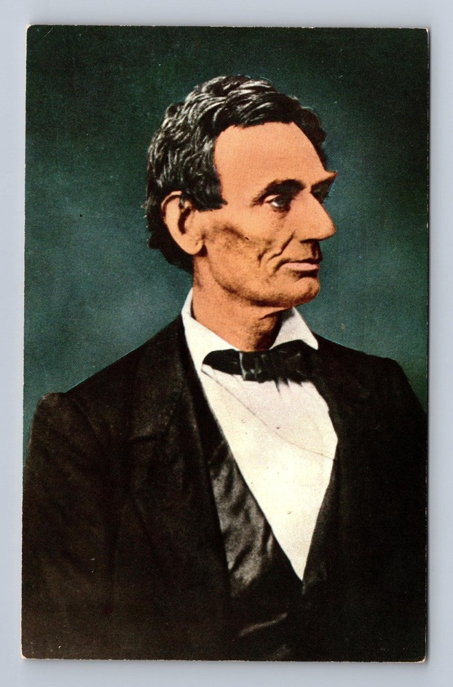 Abraham Lincoln Portrait Sixteenth President Of United States Vintage Postcard