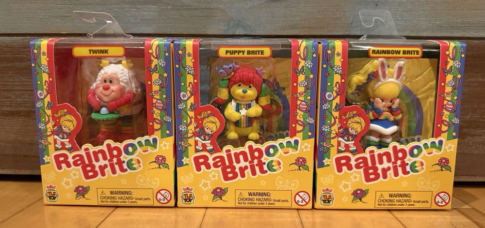 New TLS Rainbow Brite Spring Easter Cheebee Set Lot Of 3 Figures Puppy Twink