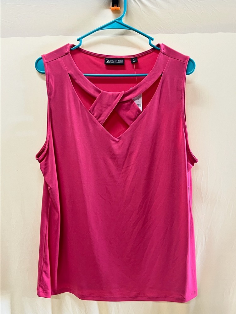 NY & Company Women's Sleeveless Shell Size XL Pink