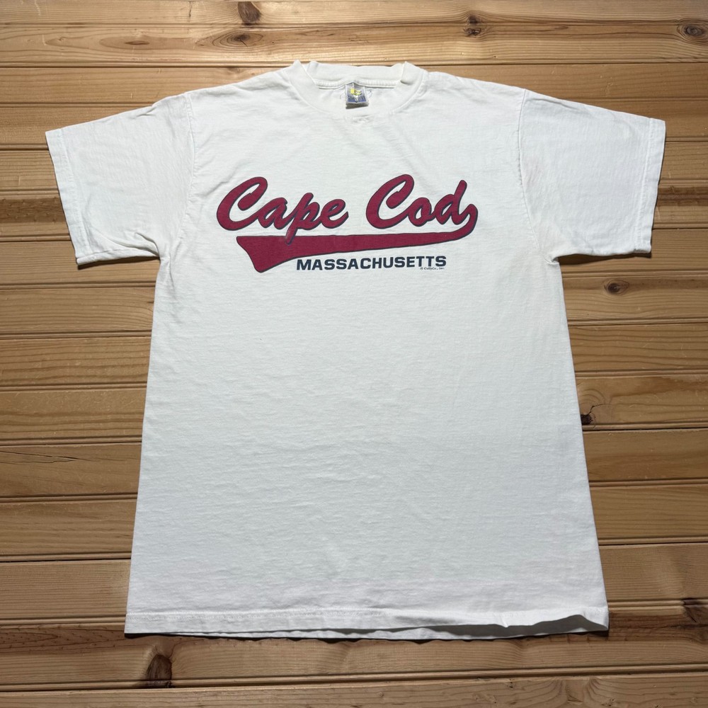 Vintage 90s Cape Cod Massachusetts Graphic Travel Souvenir T-Shirt USA - Large
