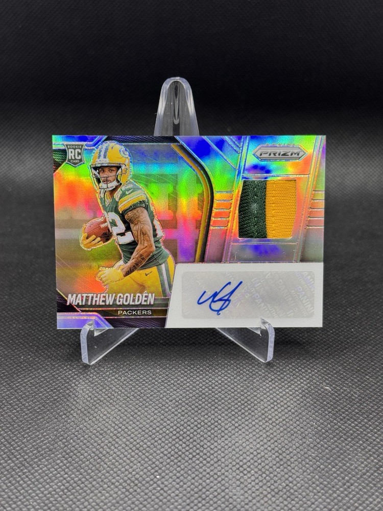 Matthew Golden Silver Rpa /99 2025 Panini Prizm Football Packers Rookie Auto
