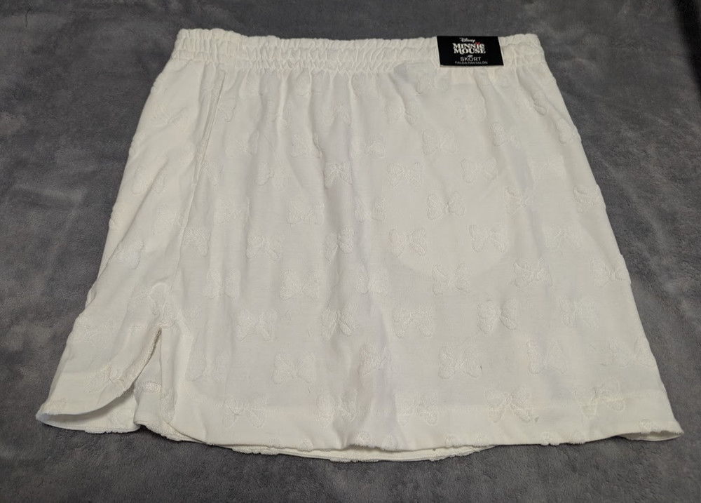 Disney Mickey Mouse Women's Skort Size Medium Sea Foam White Cotton Blend