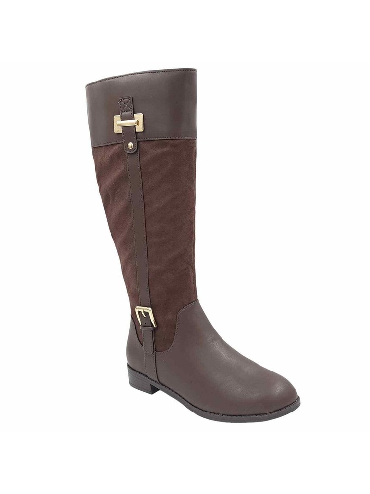 KAREN SCOTT Womens Brown Deliee2 Round Toe Block Heel Riding Boot 9.5 M WC