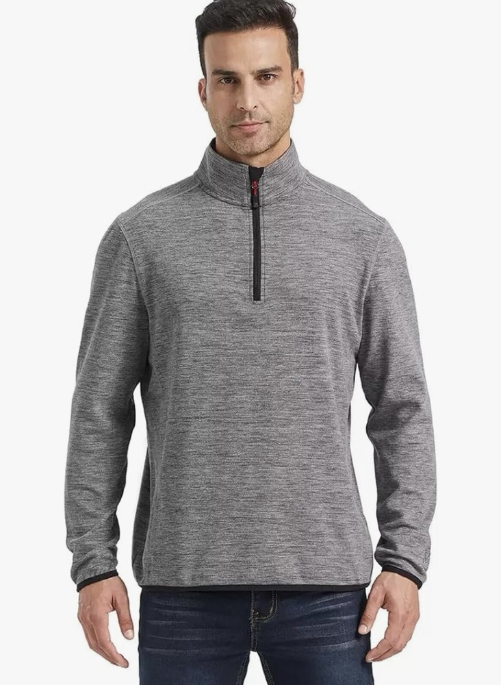 Avalanche Men's 1/4 Zip Fleece Pullover Sweatshirt, Gray, Size XL - NWT