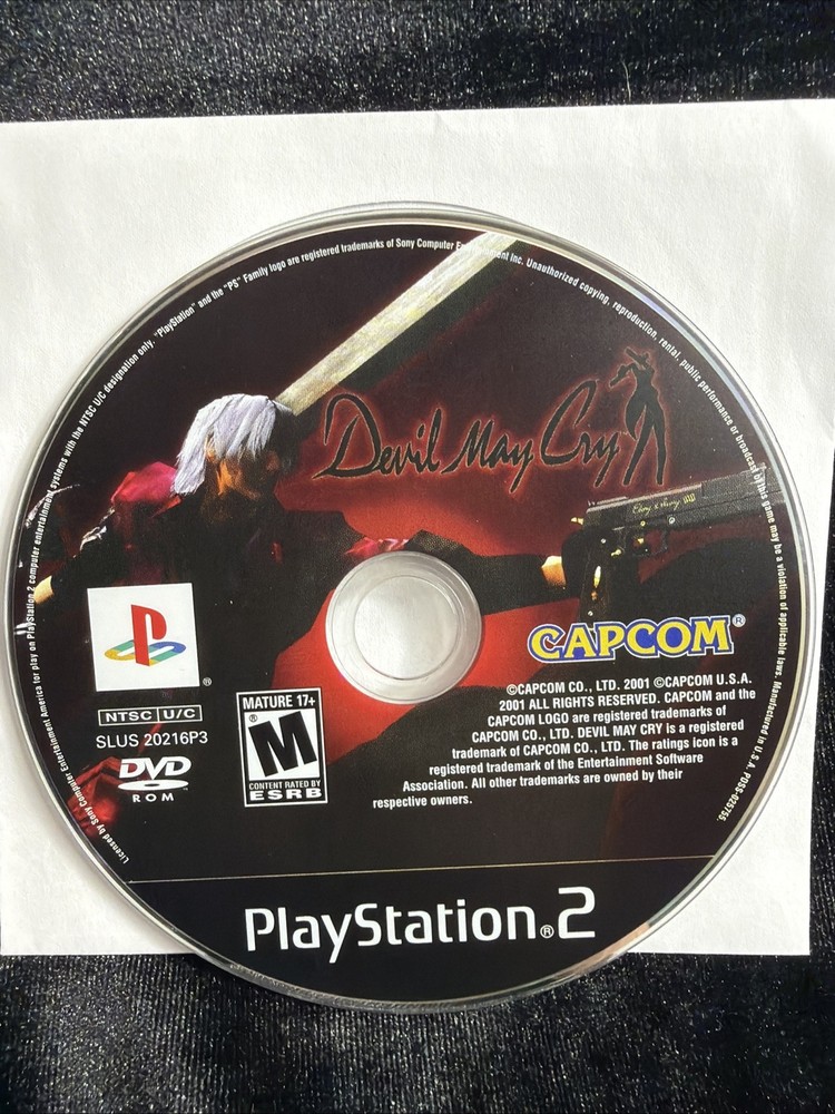 Devil May Cry (Sony PS2, 2002) Black Label DISC ONLY Very Good +
