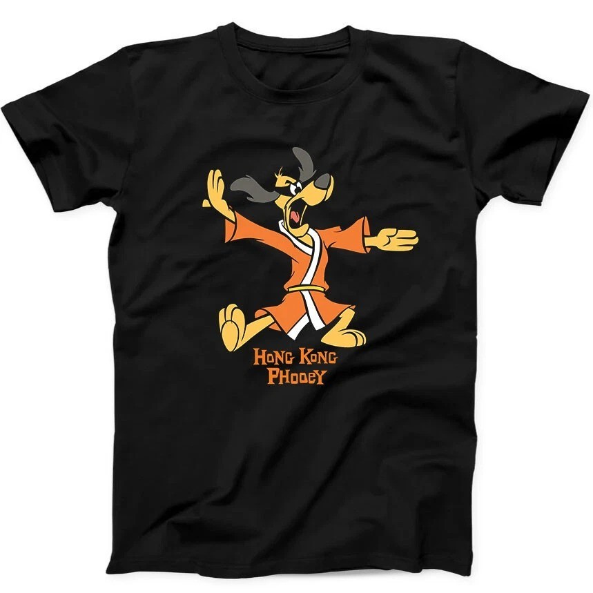 Vintage Hong Kong Phooey Funny Animation Black S to 5XL Shirt VK204