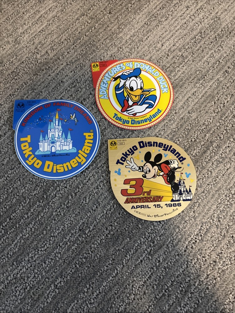 Vintage 1980s Disneyland Tokyo Sticker Lot Collection
