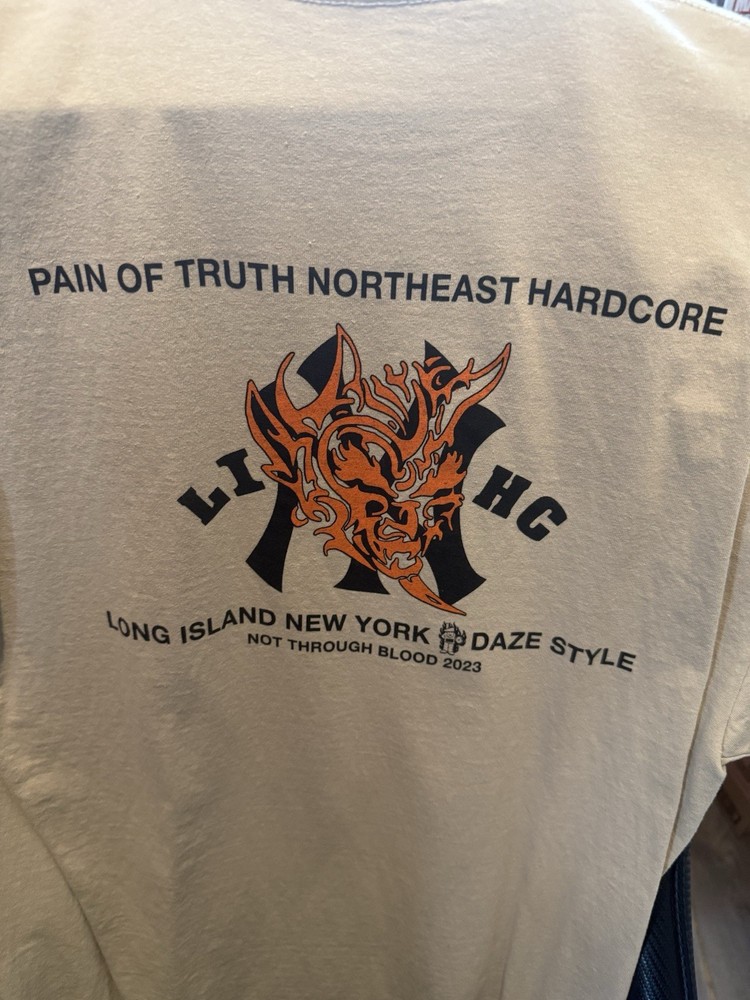 AAA Pain of Truth Northeast Hardcore Band Cotton T-Shirt XL Model 1301