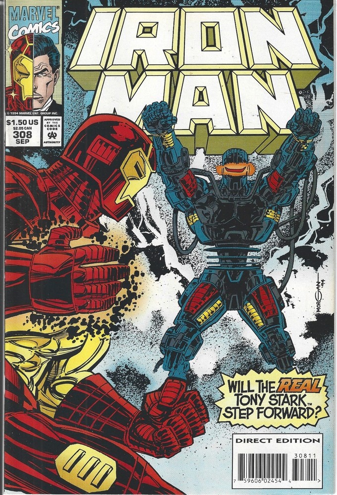 Iron Man #308 (Nm) High Grade Marvel, The Invincible, $3.95 Flat Rate Shipping