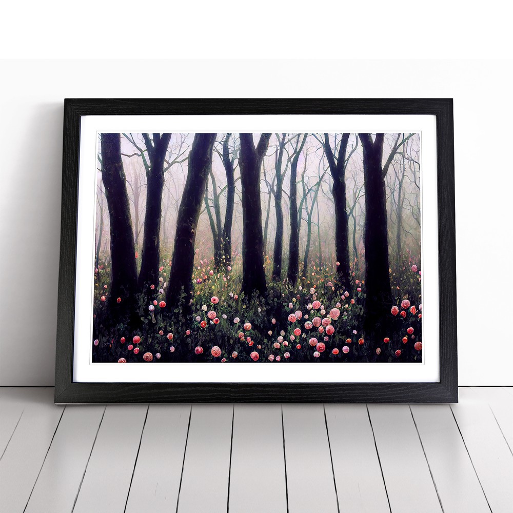 Iconic Spring Forest Framed Canvas Wall Art Print Poster Picture, Home Decor