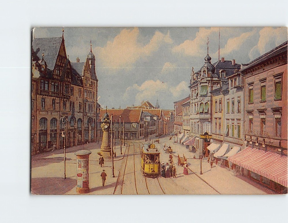 Postcard Town/City Bus Street Scenery